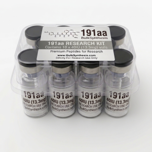 Ten vials of polypeptide HGH 191aa 40IU arranged in a bulk kit